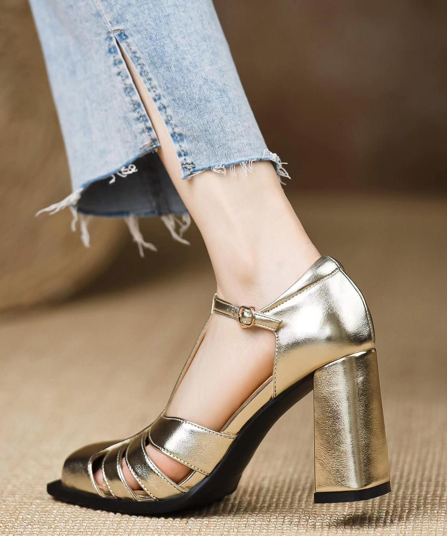 A Vintage Style Sandals with Delicate Timeless Details