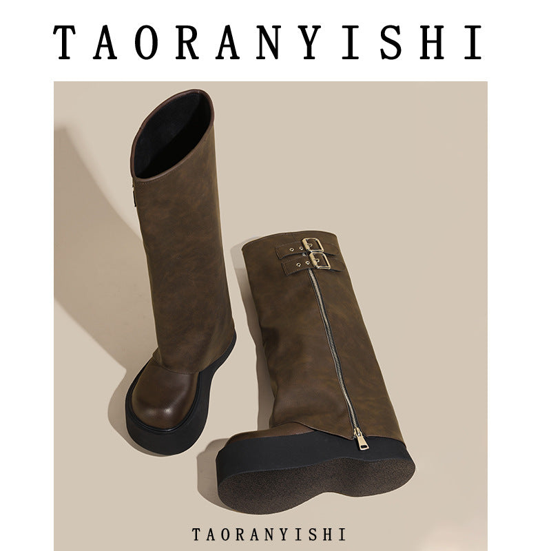 A Vintage Style Boots with Delicate Timeless Details