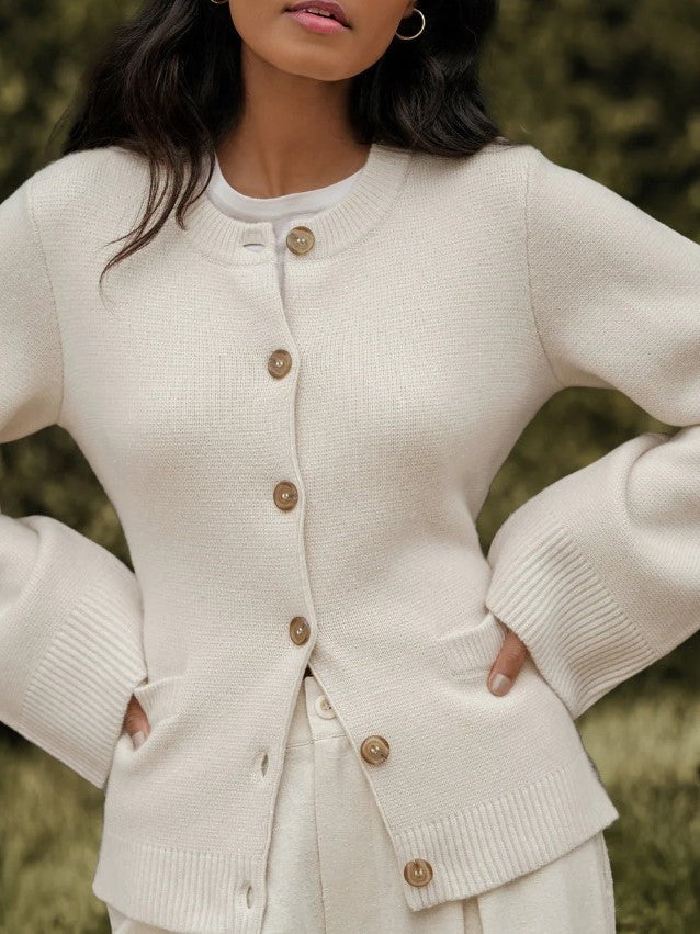 A Vintage Style Cardigan with Delicate Timeless Details