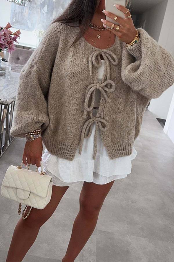 A Vintage Style Sweater with Delicate Timeless Details