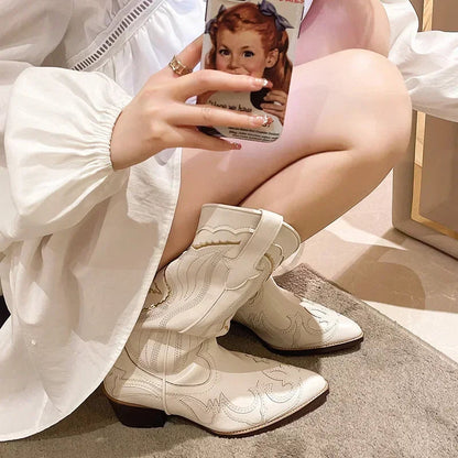 A Vintage Style Boots with Delicate Timeless Details