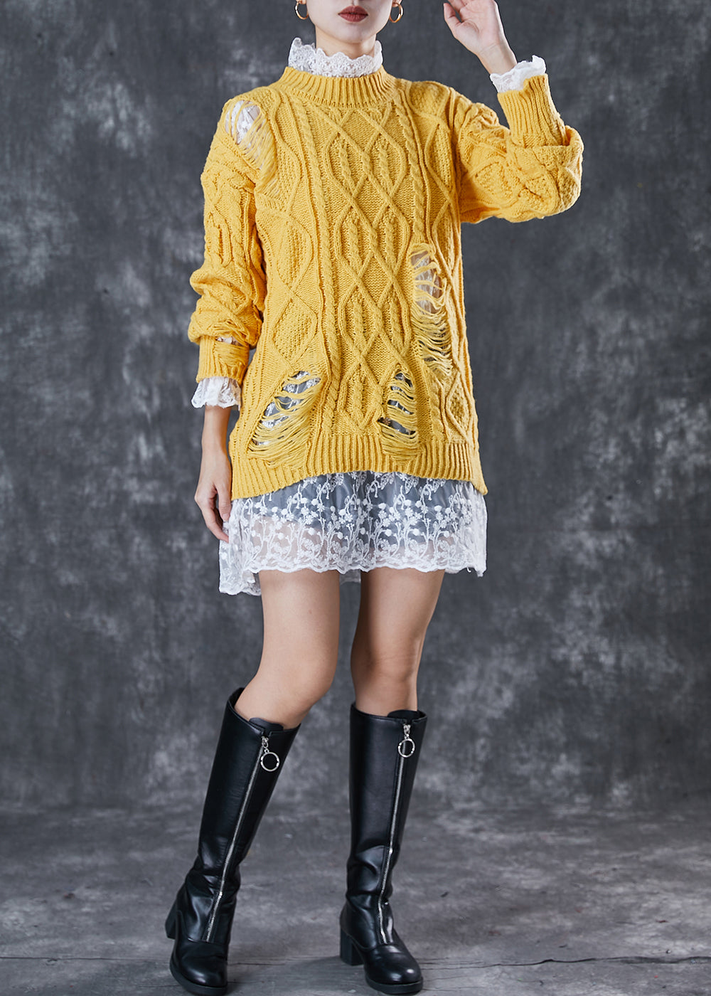 A Vintage Style Sweater with Delicate Timeless Details