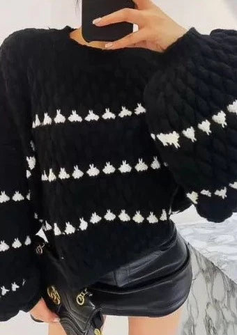 A Vintage Style Sweater with Delicate Timeless Details