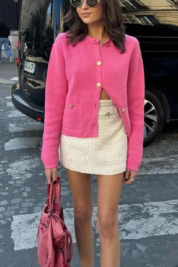 A Vintage Style Cardigan with Delicate Timeless Details
