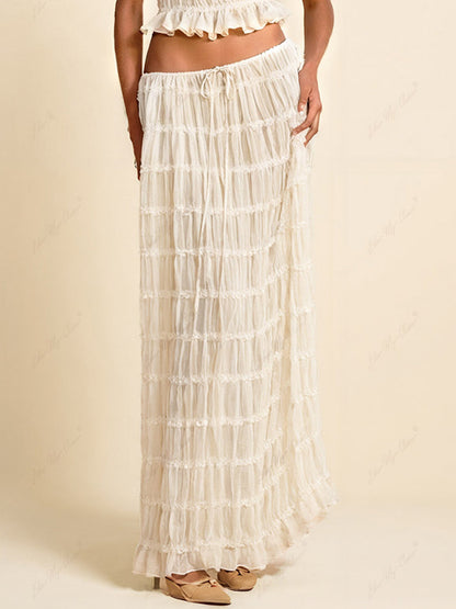 White-Maxi Skirt