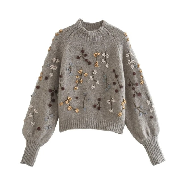 A Vintage Style Sweater with Delicate Timeless Details