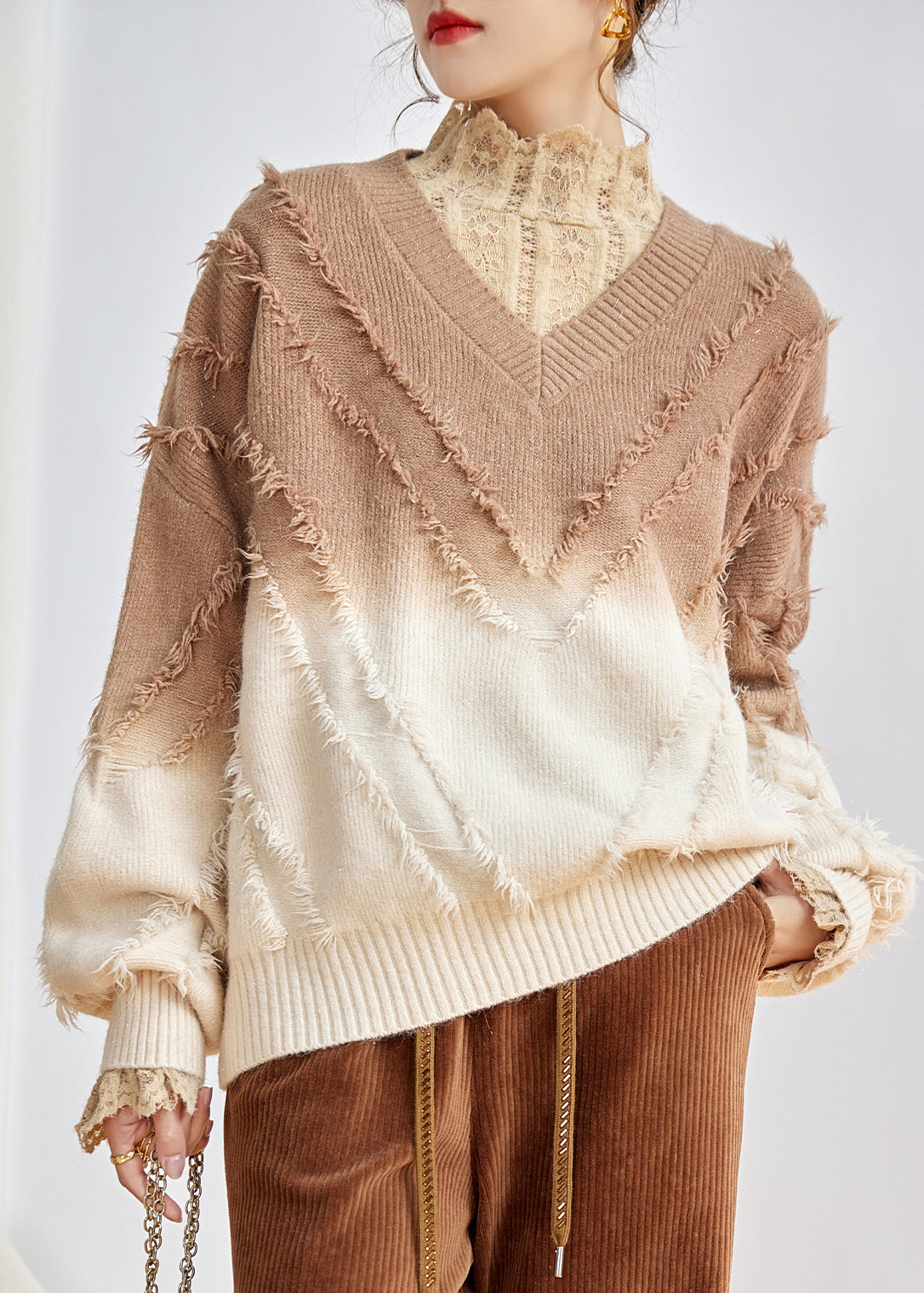 A Vintage Style Sweater with Delicate Timeless Details