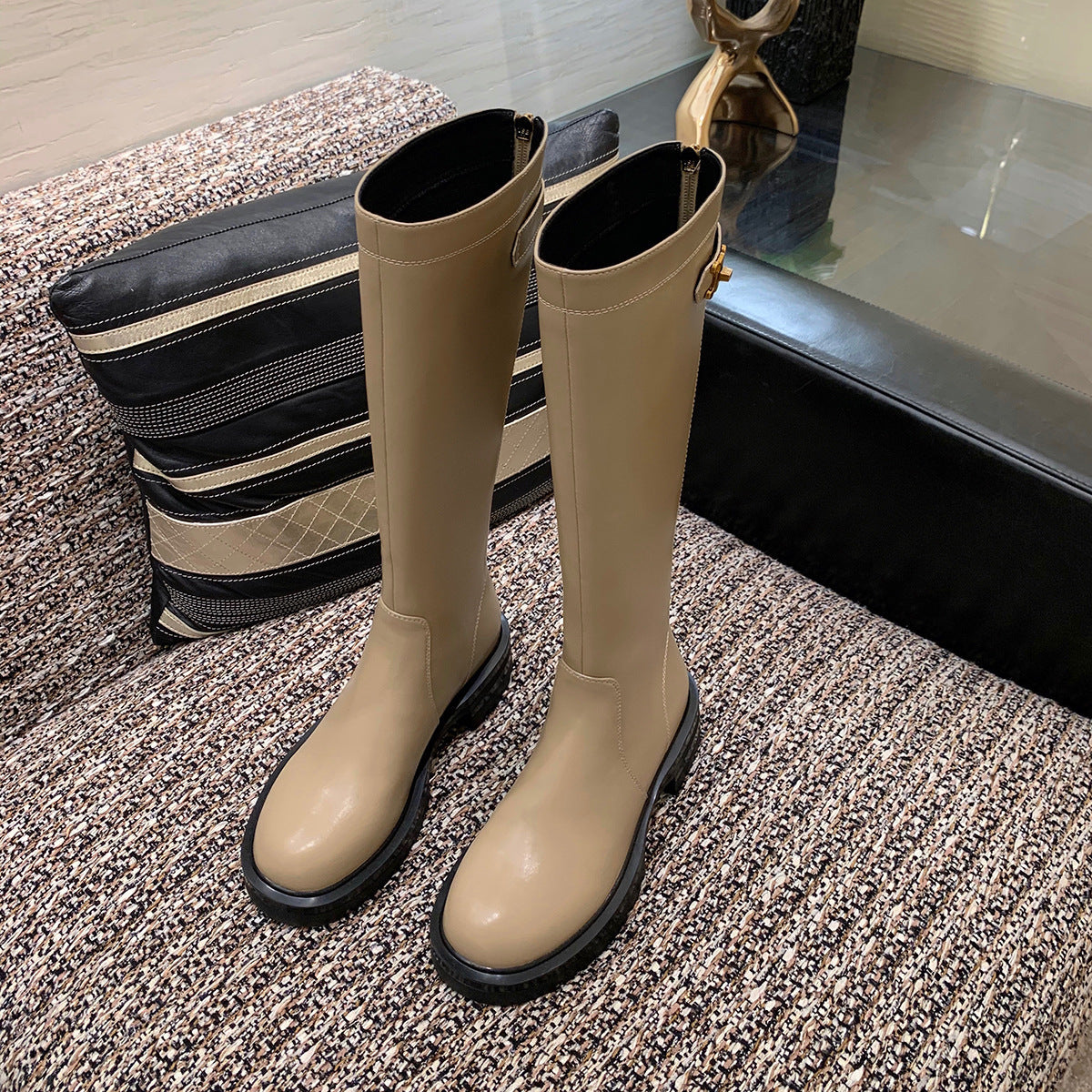 A Vintage Style Boots with Delicate Timeless Details
