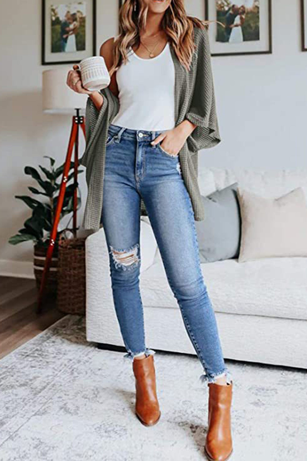 Classic Vintage Cardigan with a Flattering Fit