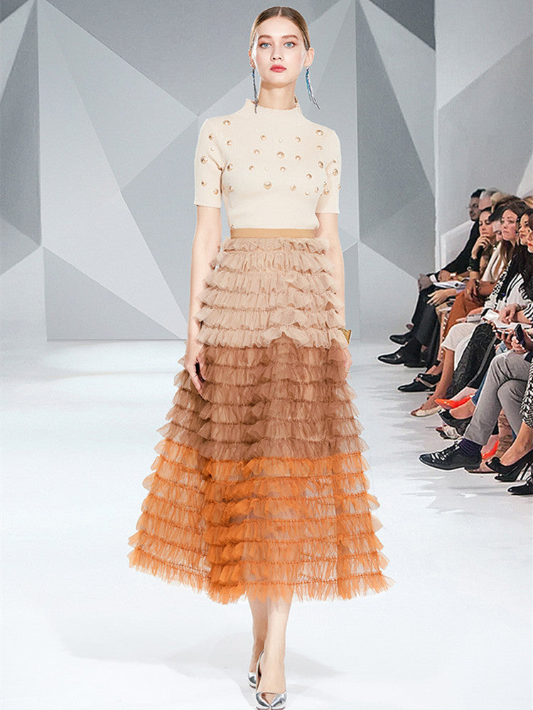 beige and orange