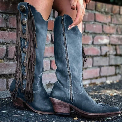 A Vintage Style Boots with Delicate Timeless Details