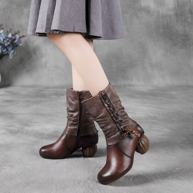A Vintage Style Boots with Delicate Timeless Details