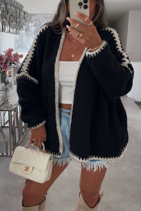 A Vintage Style Cardigan with Delicate Timeless Details
