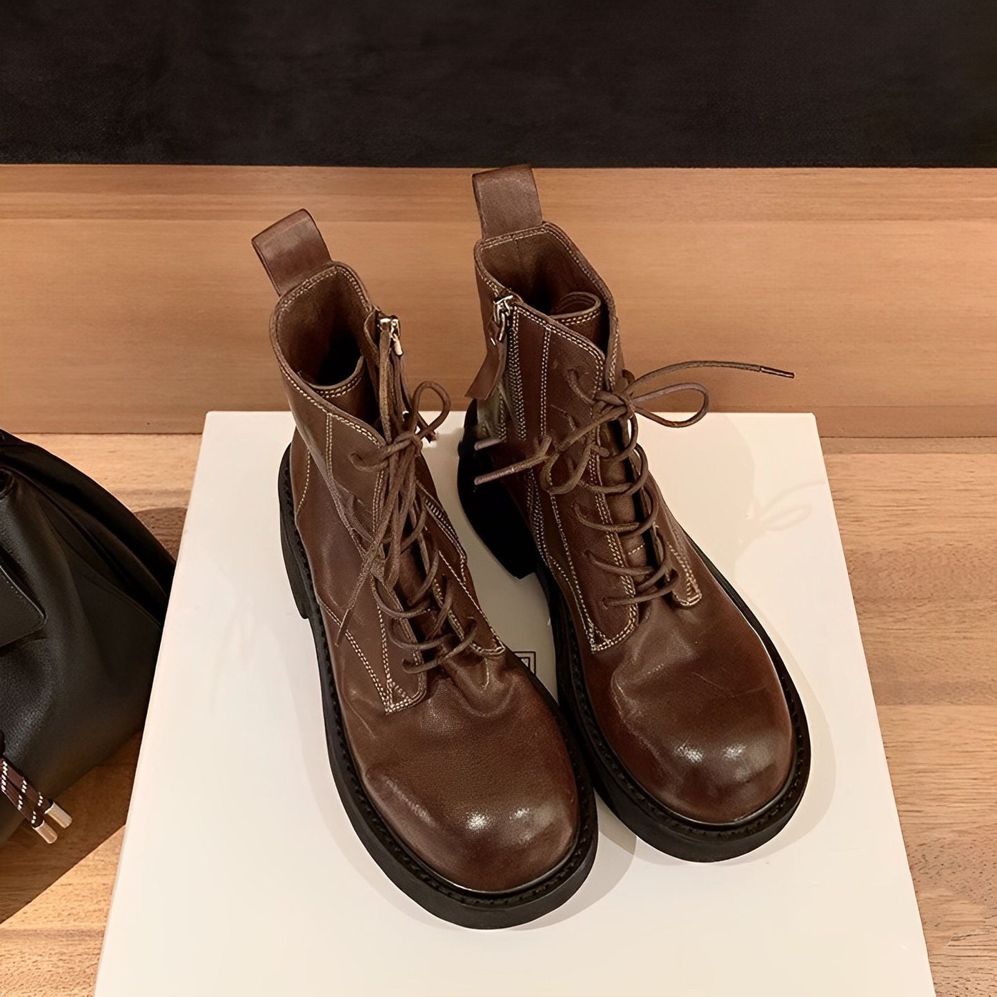 A Vintage Style Boots with Delicate Timeless Details