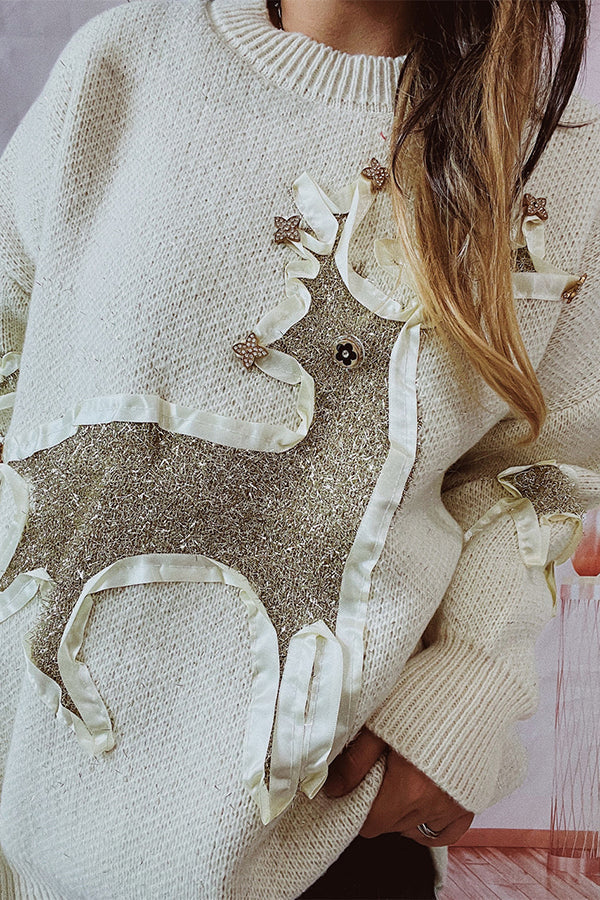 A Vintage Style Sweater with Delicate Timeless Details