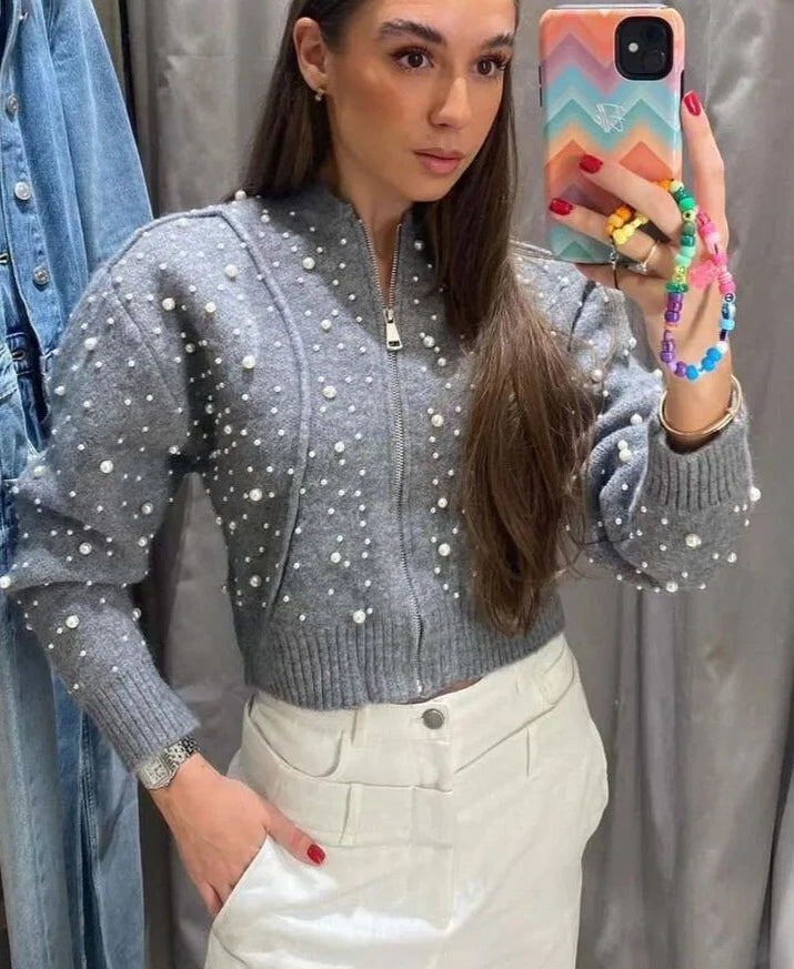 A Vintage Style Cardigan with Delicate Timeless Details