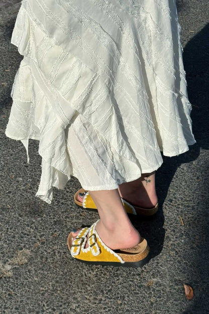 A Vintage Style Sandals with Delicate Timeless Details