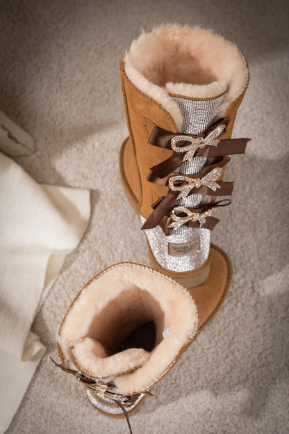 A Vintage Style Boots with Delicate Timeless Details