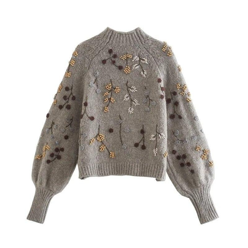 A Vintage Style Sweater with Delicate Timeless Details