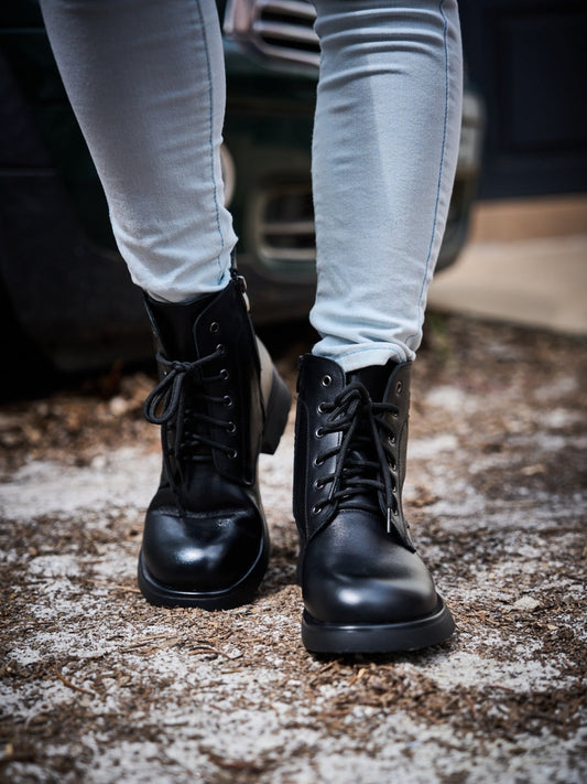 A Vintage Style Boots with Delicate Timeless Details