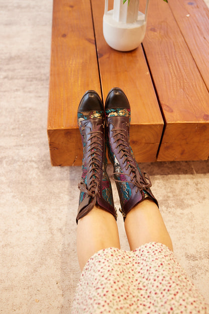 A Vintage Style Boots with Delicate Timeless Details