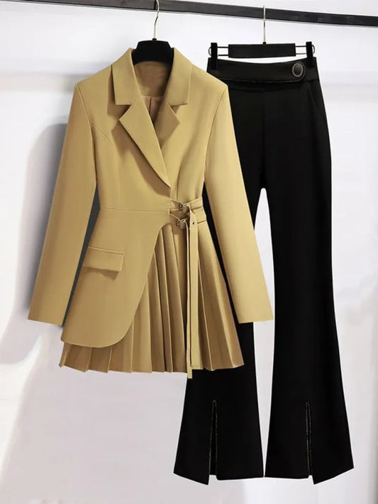 Khaki two-piece