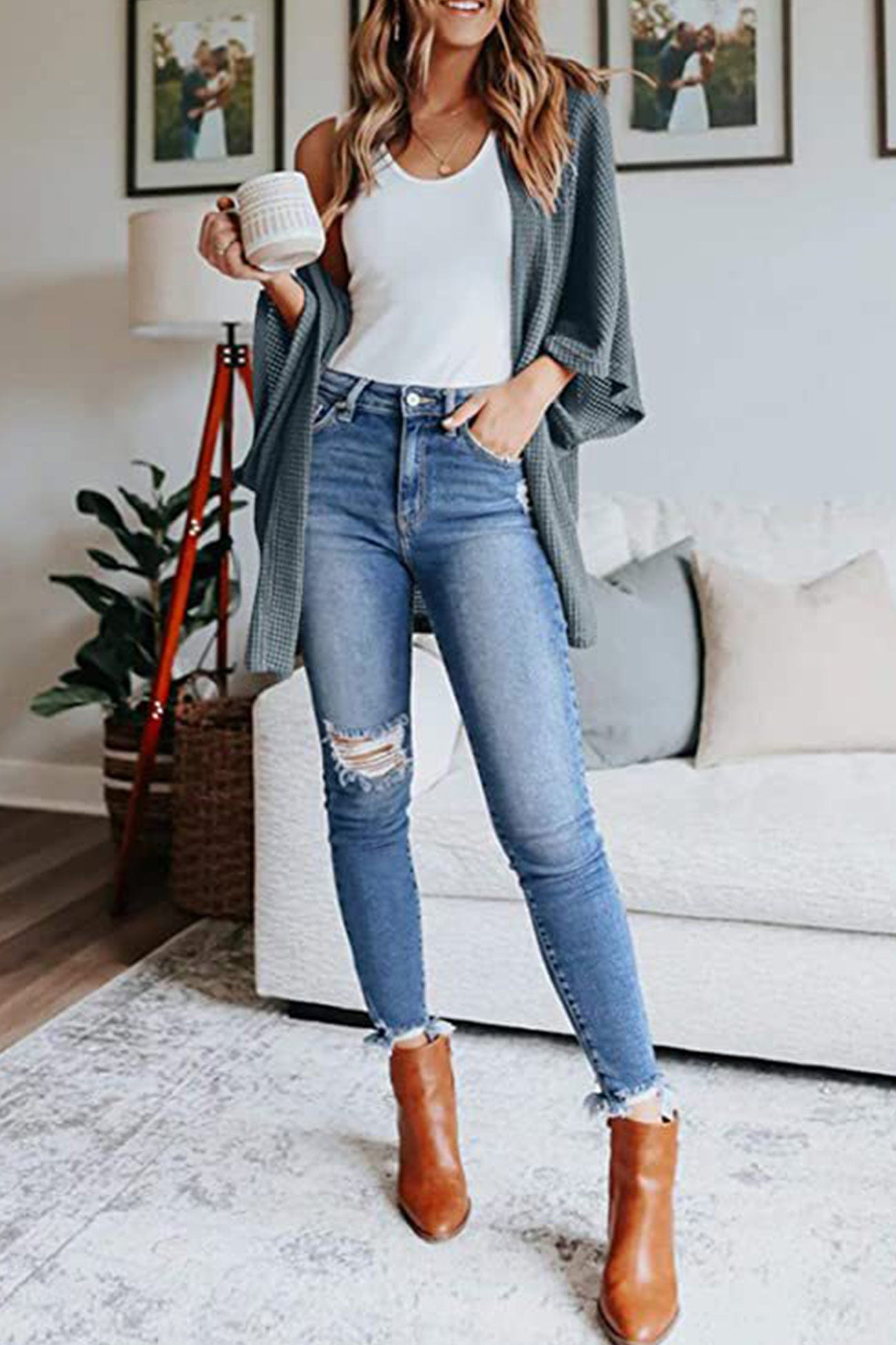 Classic Vintage Cardigan with a Flattering Fit