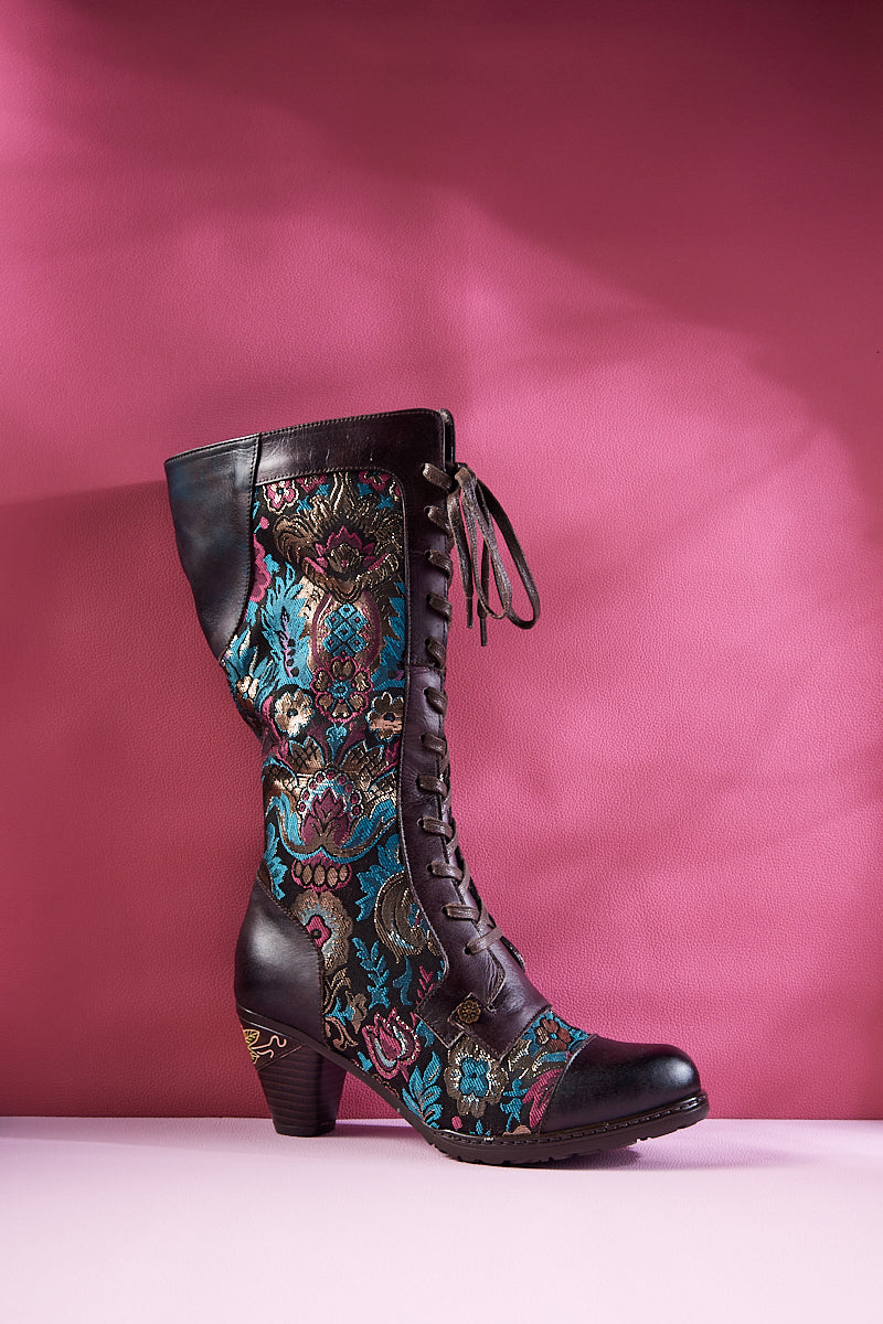 A Vintage Style Boots with Delicate Timeless Details