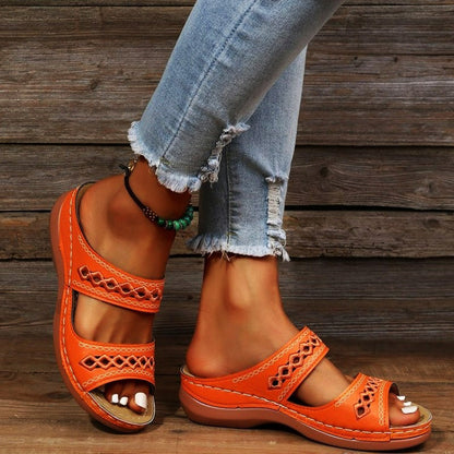 A Vintage Style Sandals with Delicate Timeless Details