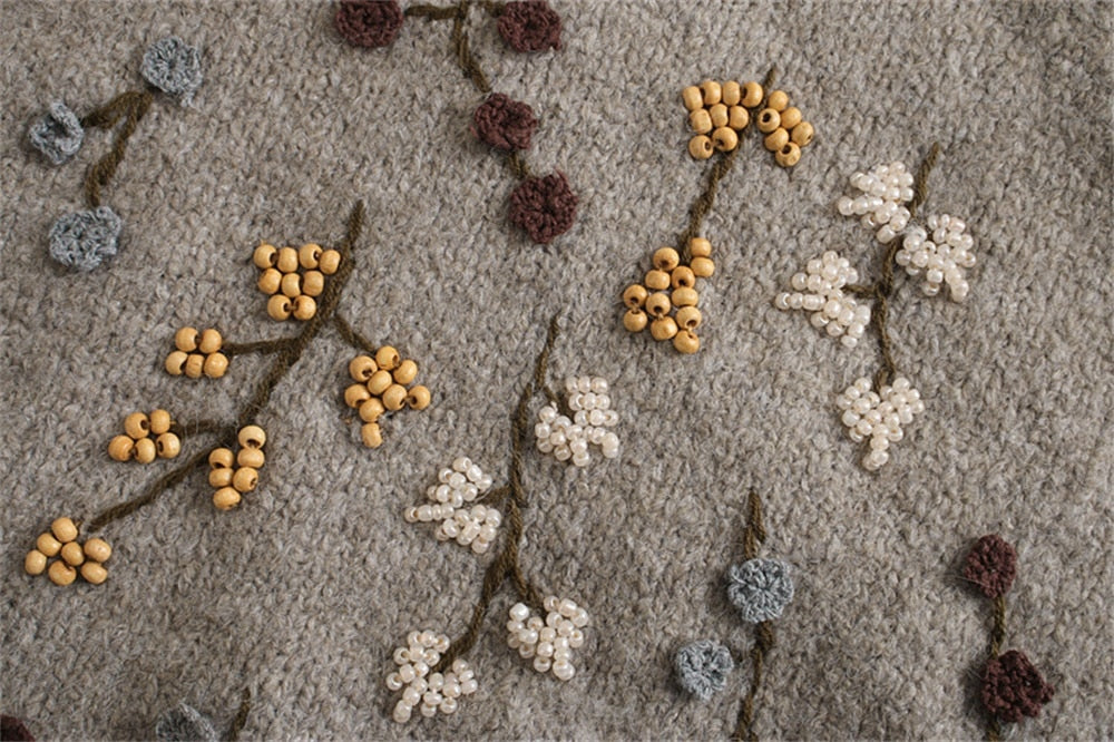 A Vintage Style Sweater with Delicate Timeless Details
