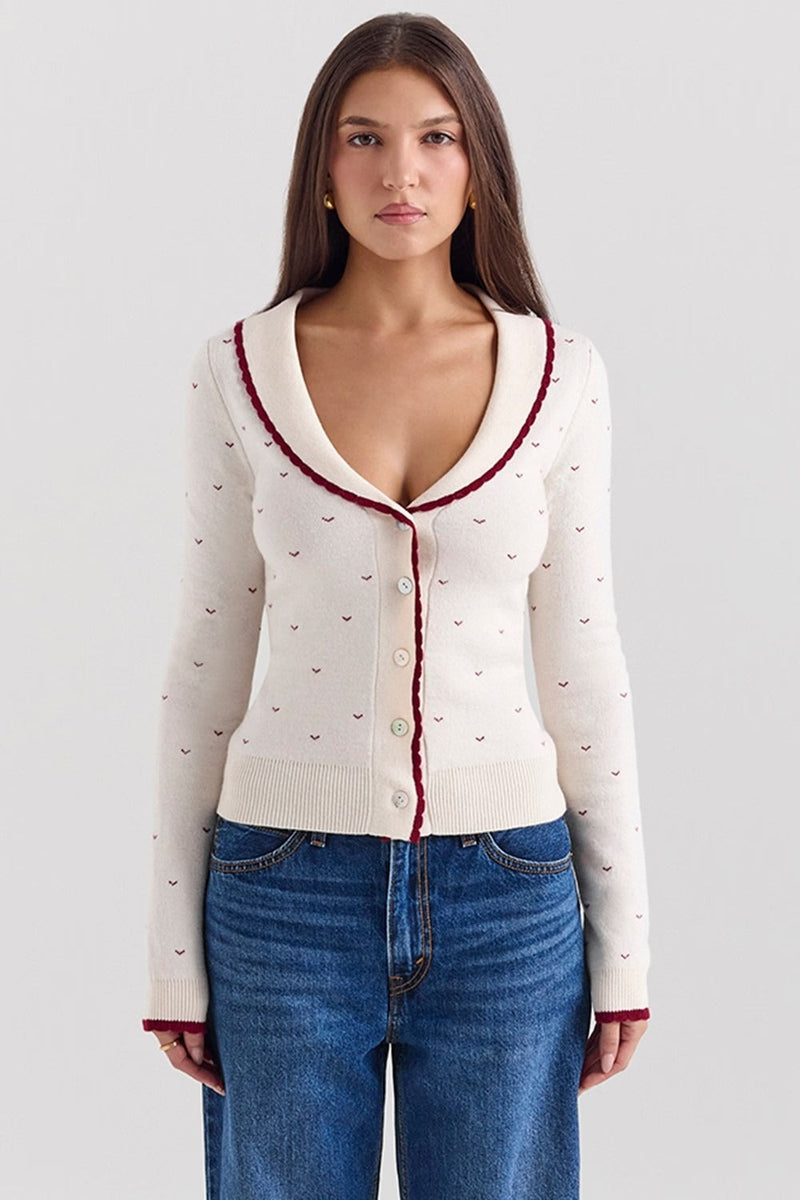 Well Tailored Cardigan with a Graceful Silhouette