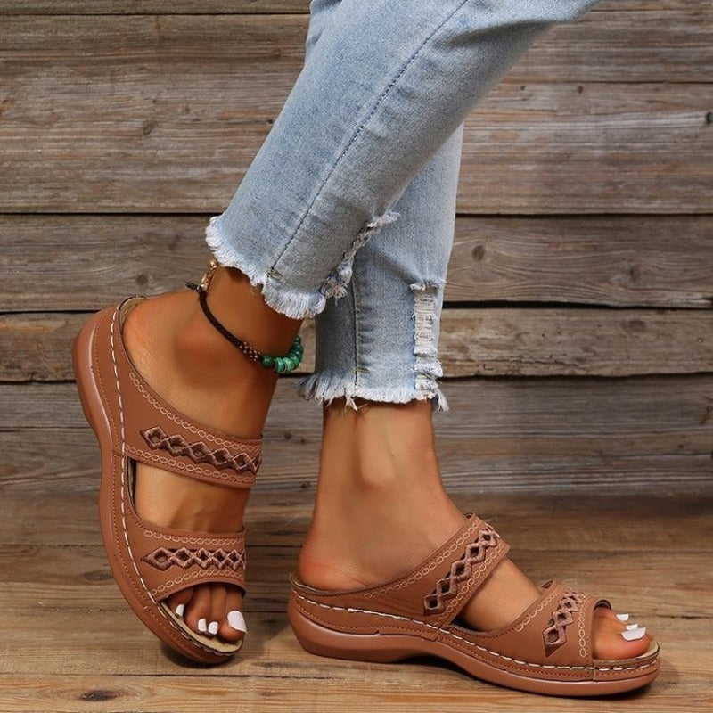 A Vintage Style Sandals with Delicate Timeless Details