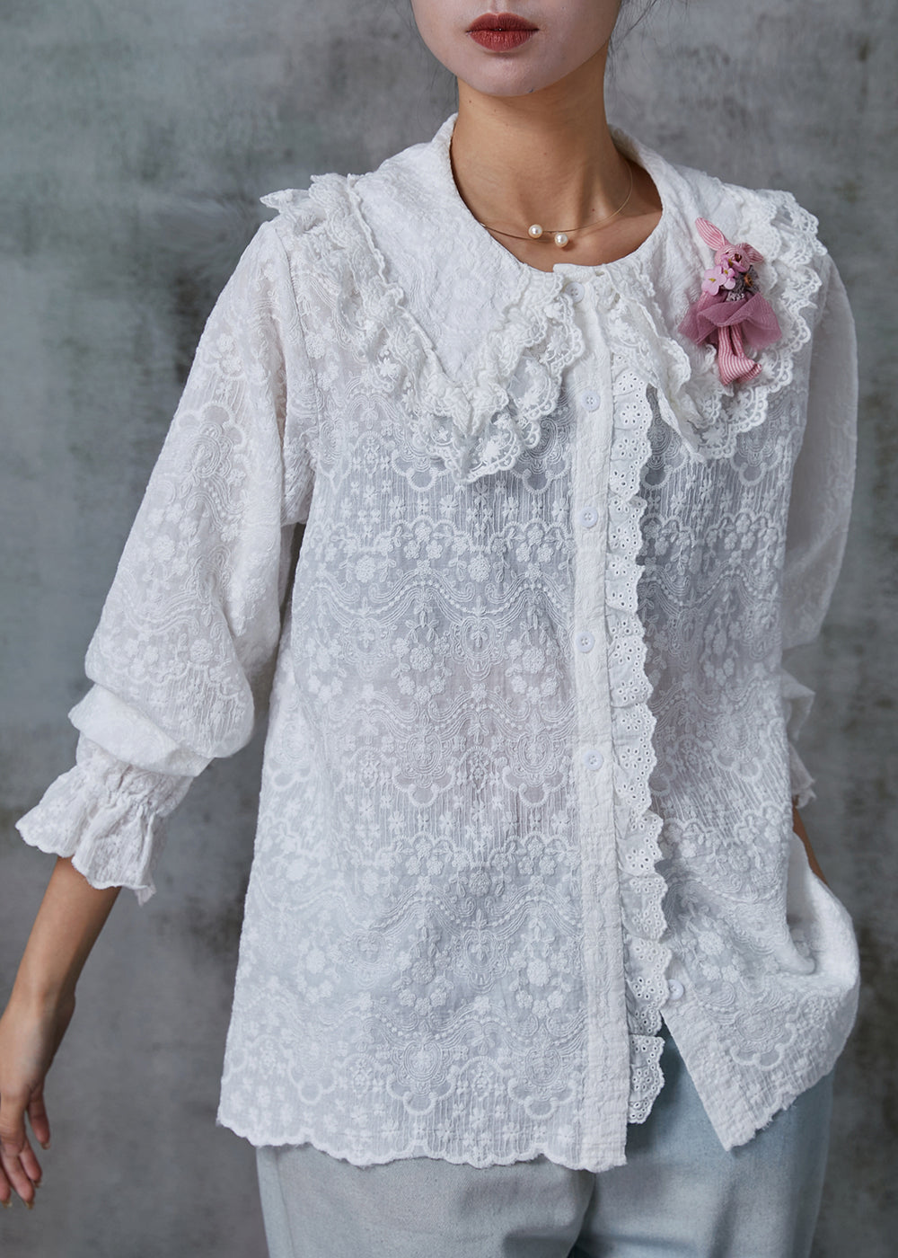 A Vintage Style Blouse with Delicate Timeless Details
