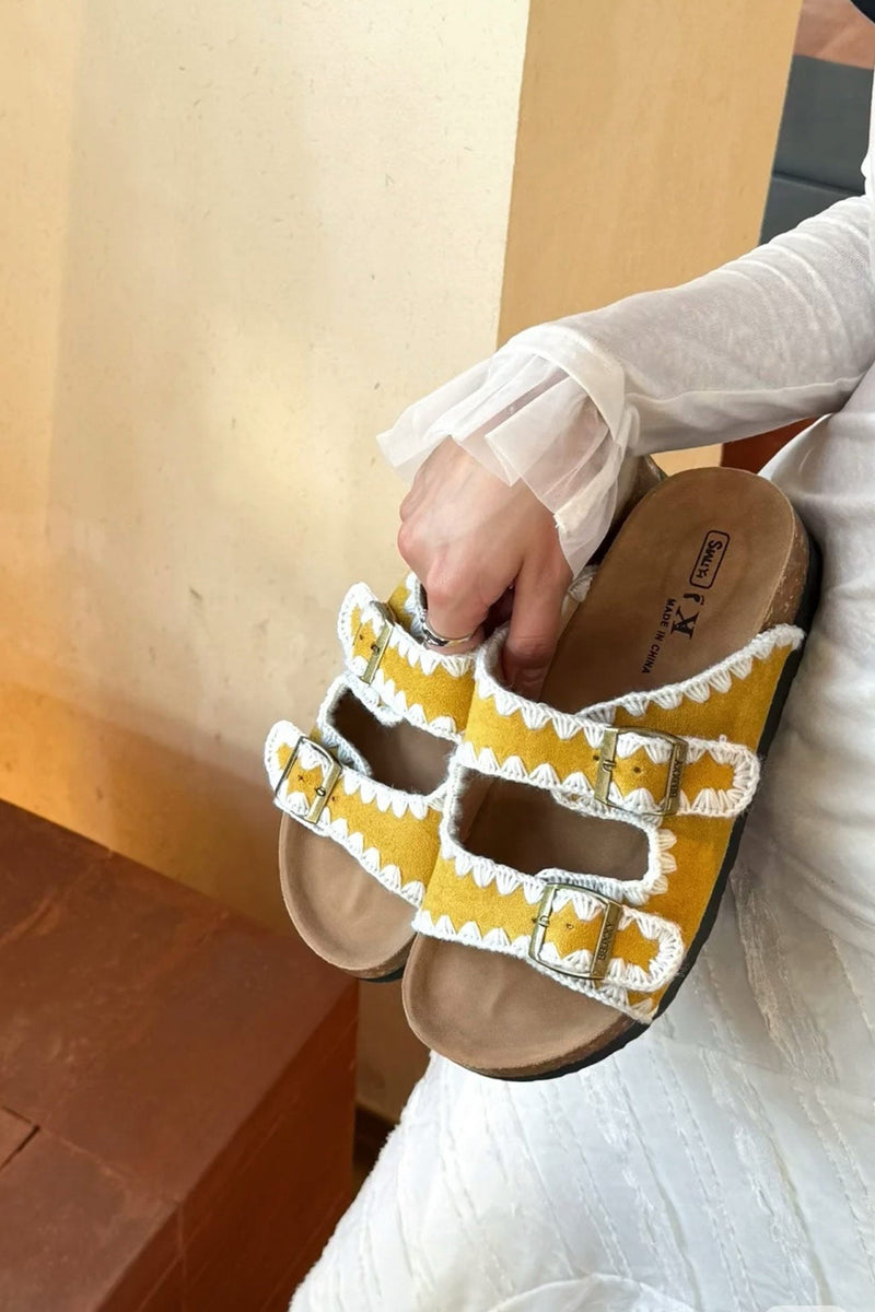 A Vintage Style Sandals with Delicate Timeless Details