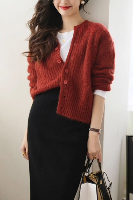 Classic Vintage Cardigan with a Flattering Fit