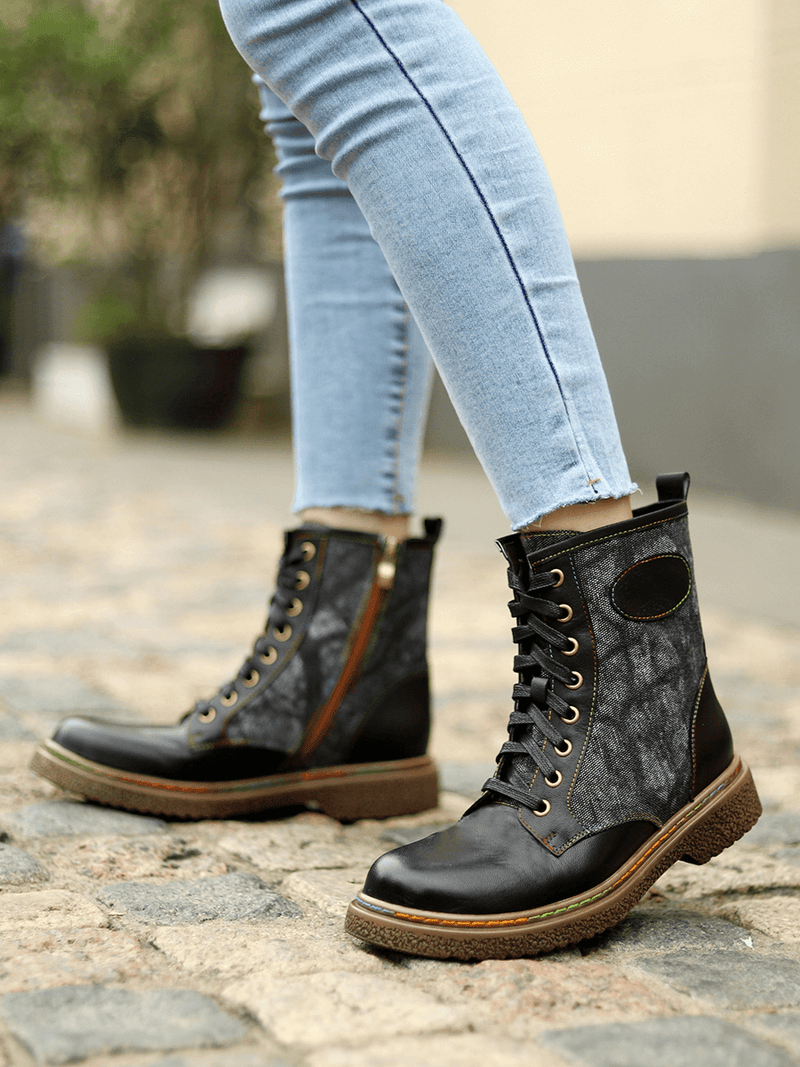 A Vintage Style Boots with Delicate Timeless Details