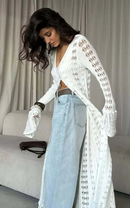 A Vintage Style Cardigan with Delicate Timeless Details