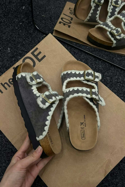 A Vintage Style Sandals with Delicate Timeless Details