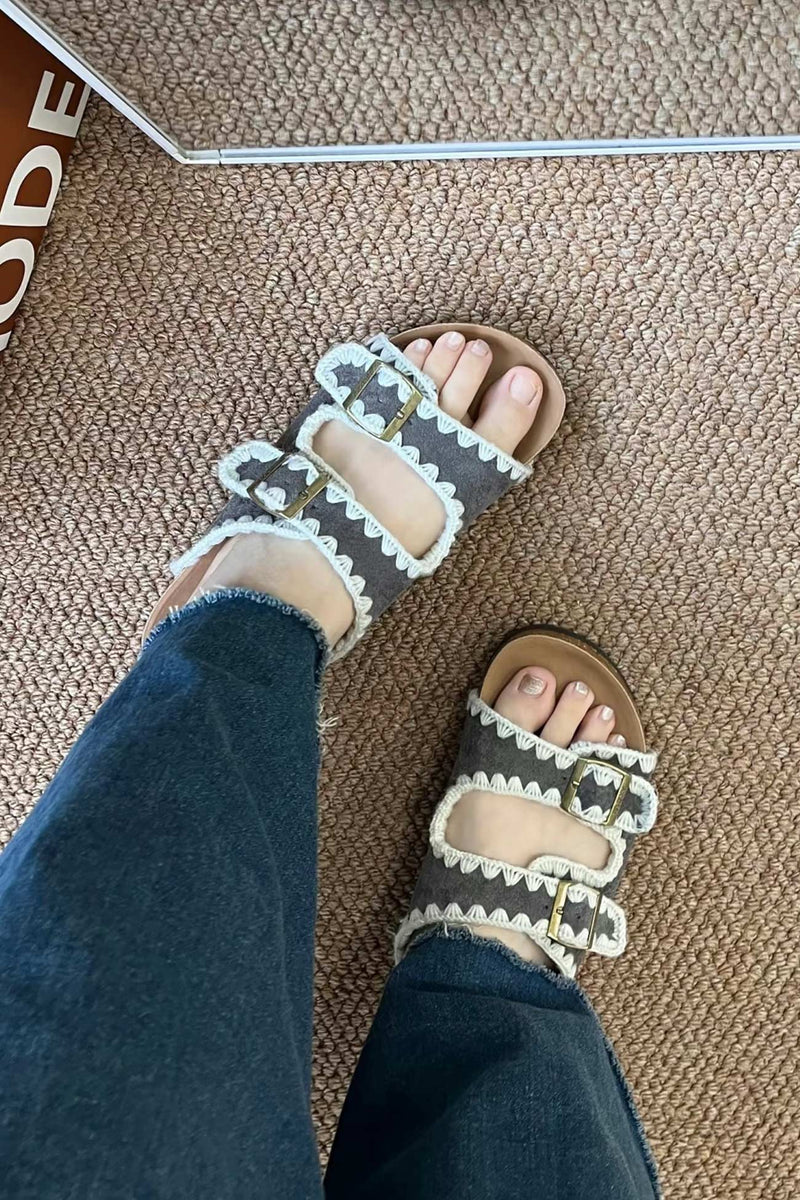 A Vintage Style Sandals with Delicate Timeless Details