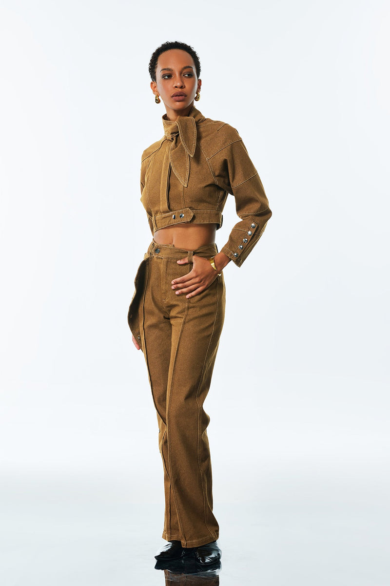 A Vintage Style Pants with Delicate Timeless Details