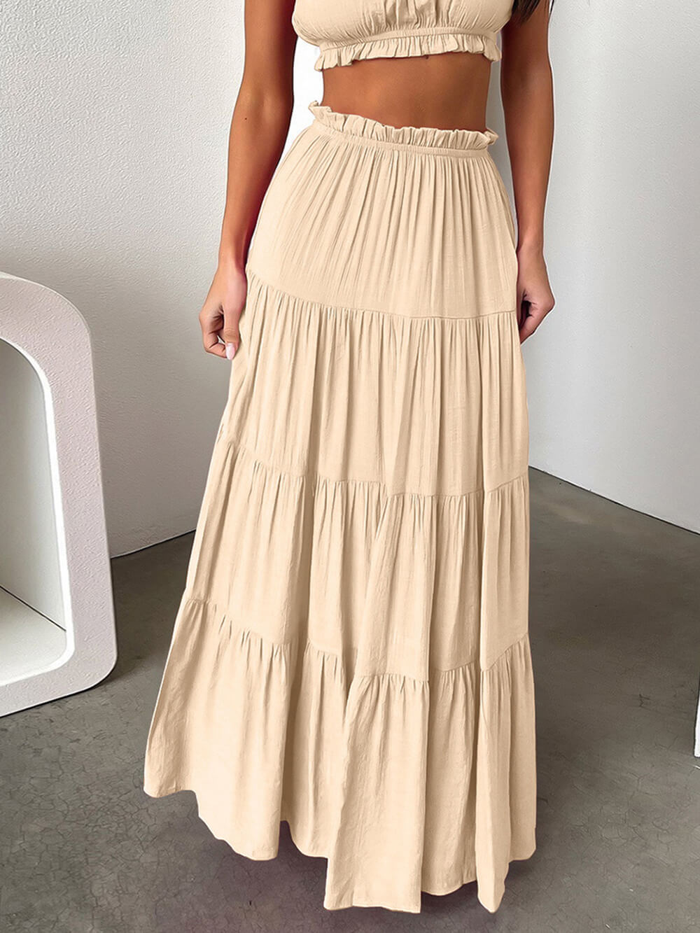 Apricot Maxi skirt
