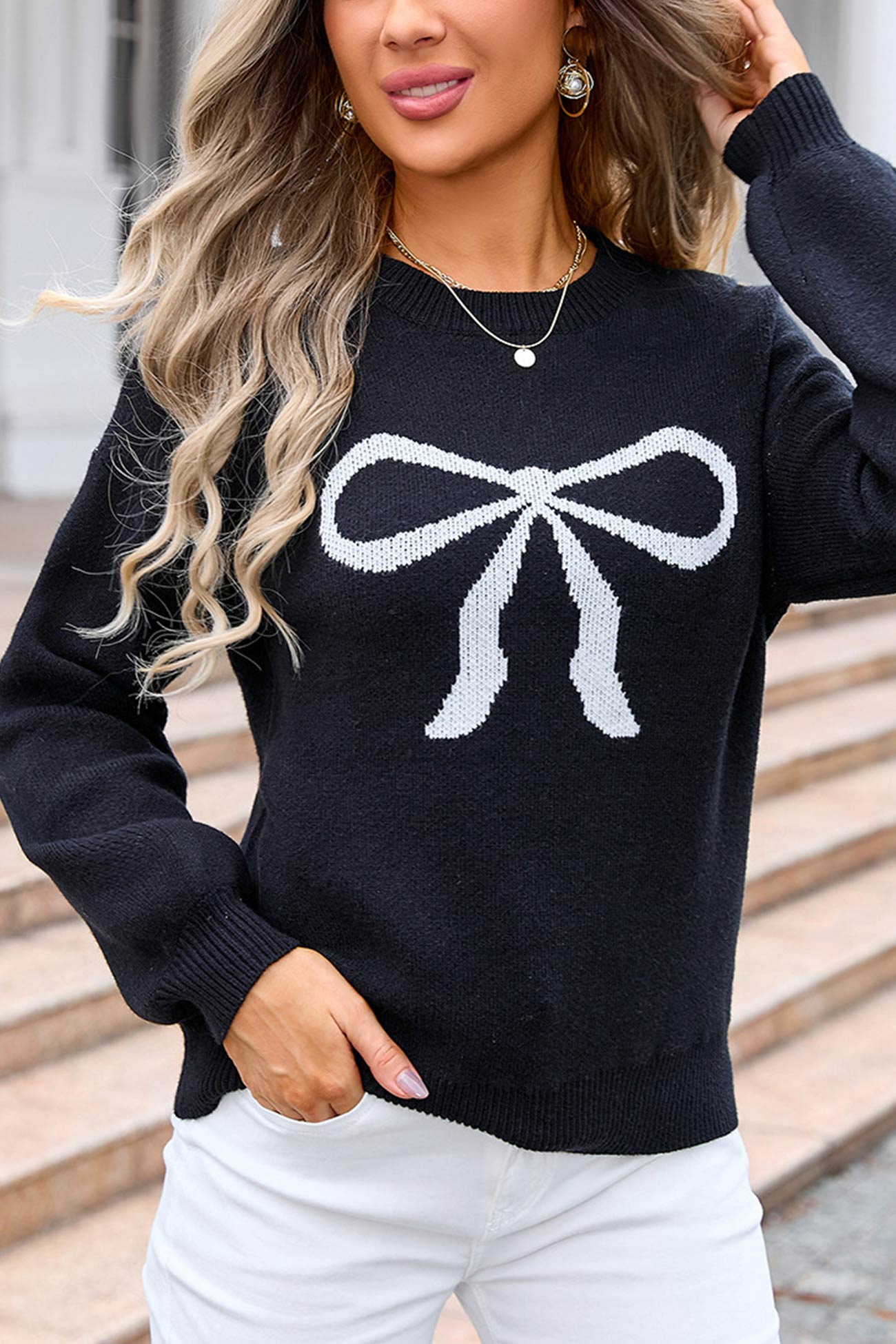 A Vintage Style Sweater with Delicate Timeless Details