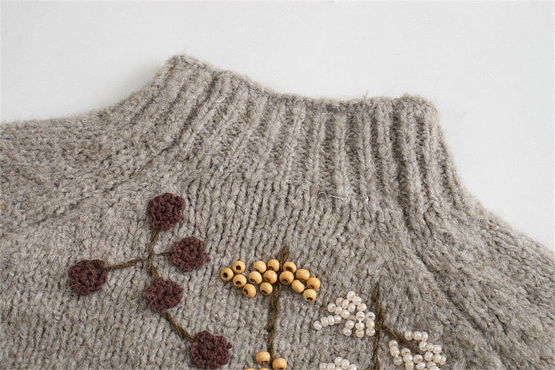 A Vintage Style Sweater with Delicate Timeless Details