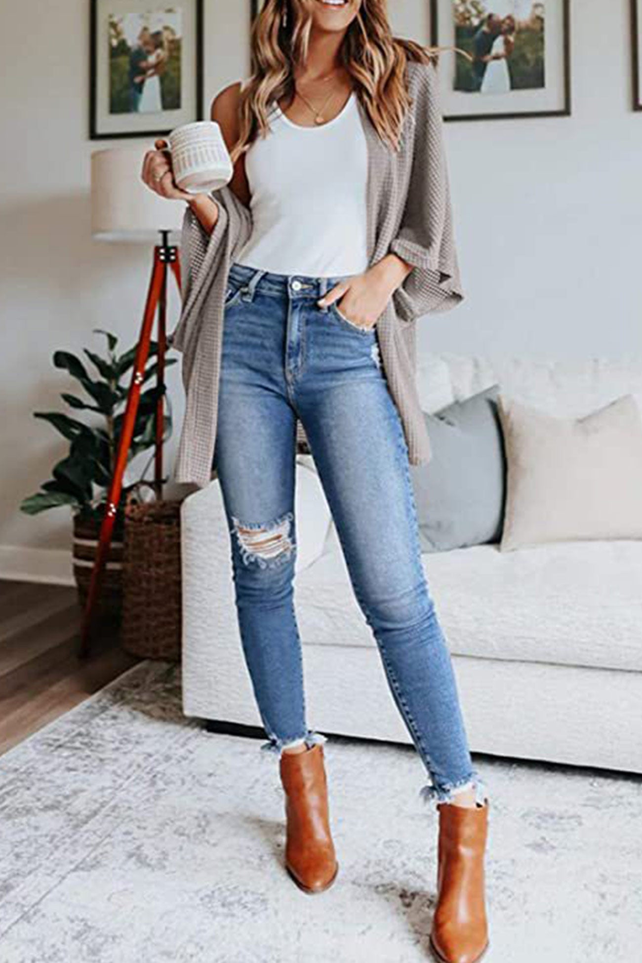 Classic Vintage Cardigan with a Flattering Fit