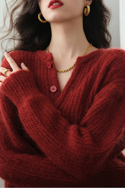 Classic Vintage Cardigan with a Flattering Fit