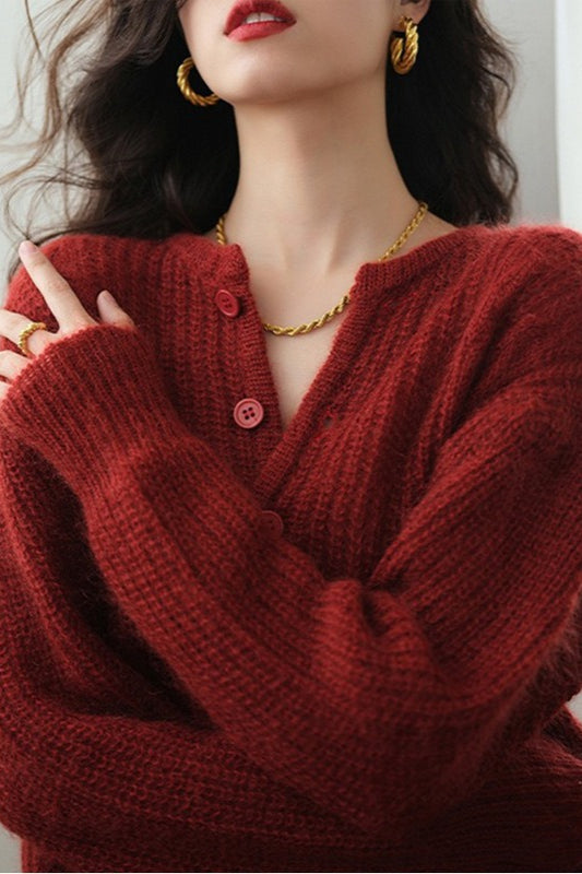 Classic Vintage Cardigan with a Flattering Fit