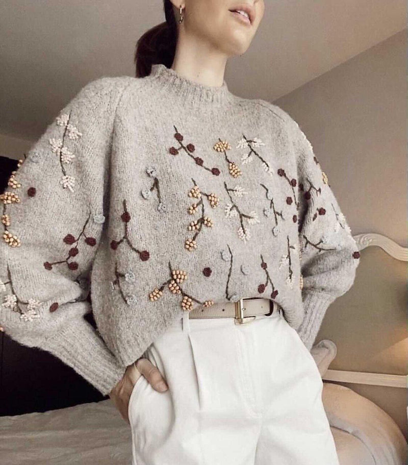 A Vintage Style Sweater with Delicate Timeless Details