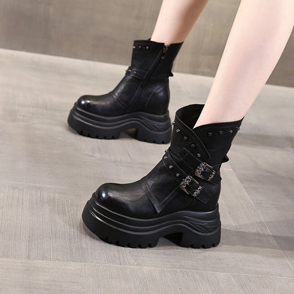 A Vintage Style Boots with Delicate Timeless Details