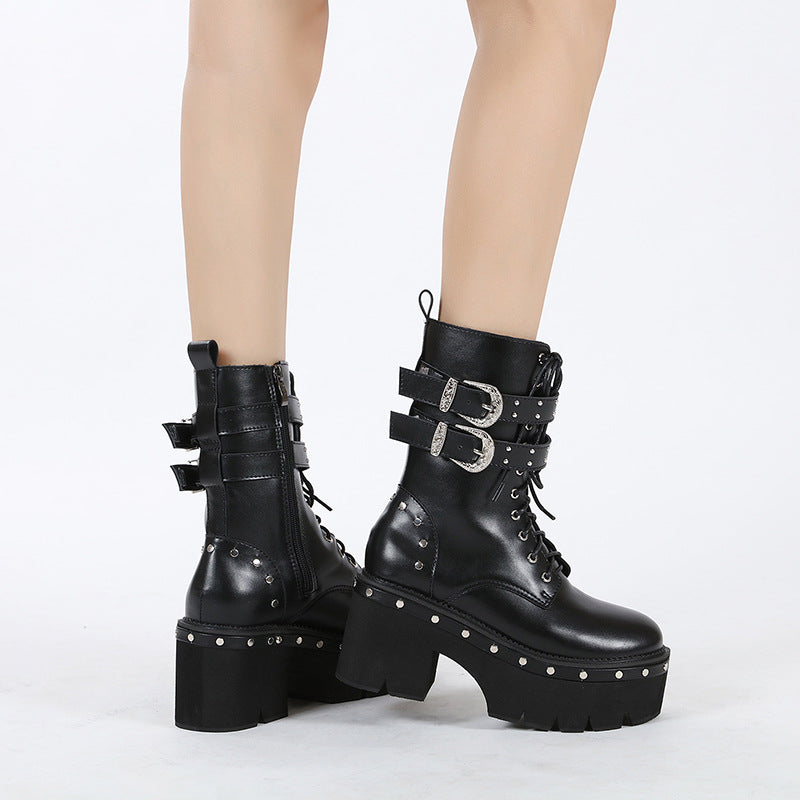 A Vintage Style Boots with Delicate Timeless Details