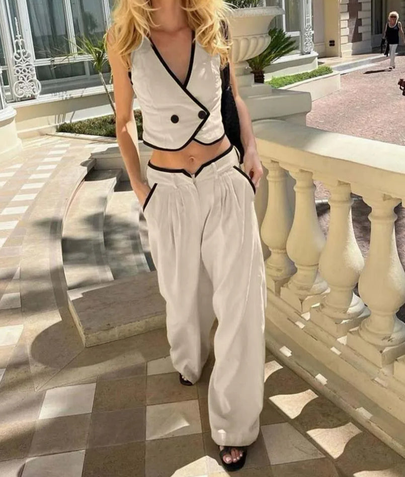 A Vintage Style Pants with Delicate Timeless Details